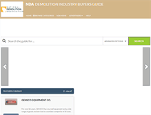 Tablet Screenshot of ndademolitionindustrybuyersguide.com